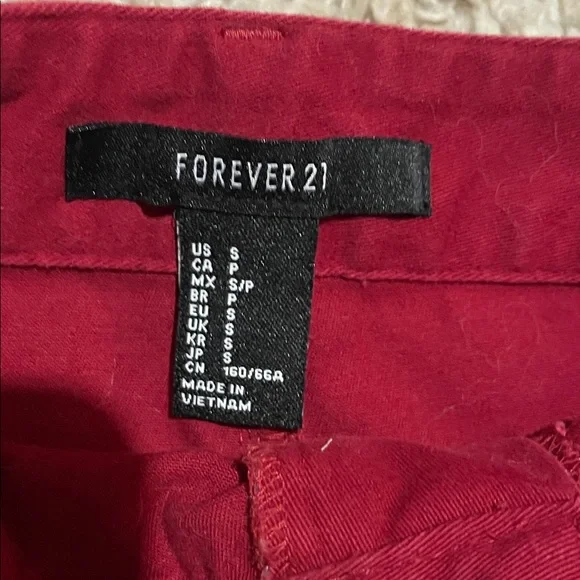 FOREVER 21 Red Mini Skirt - Picture 2 of 3